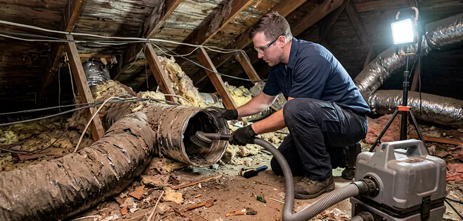 Storm-Damaged Attic Duct Cleaning in Toms River